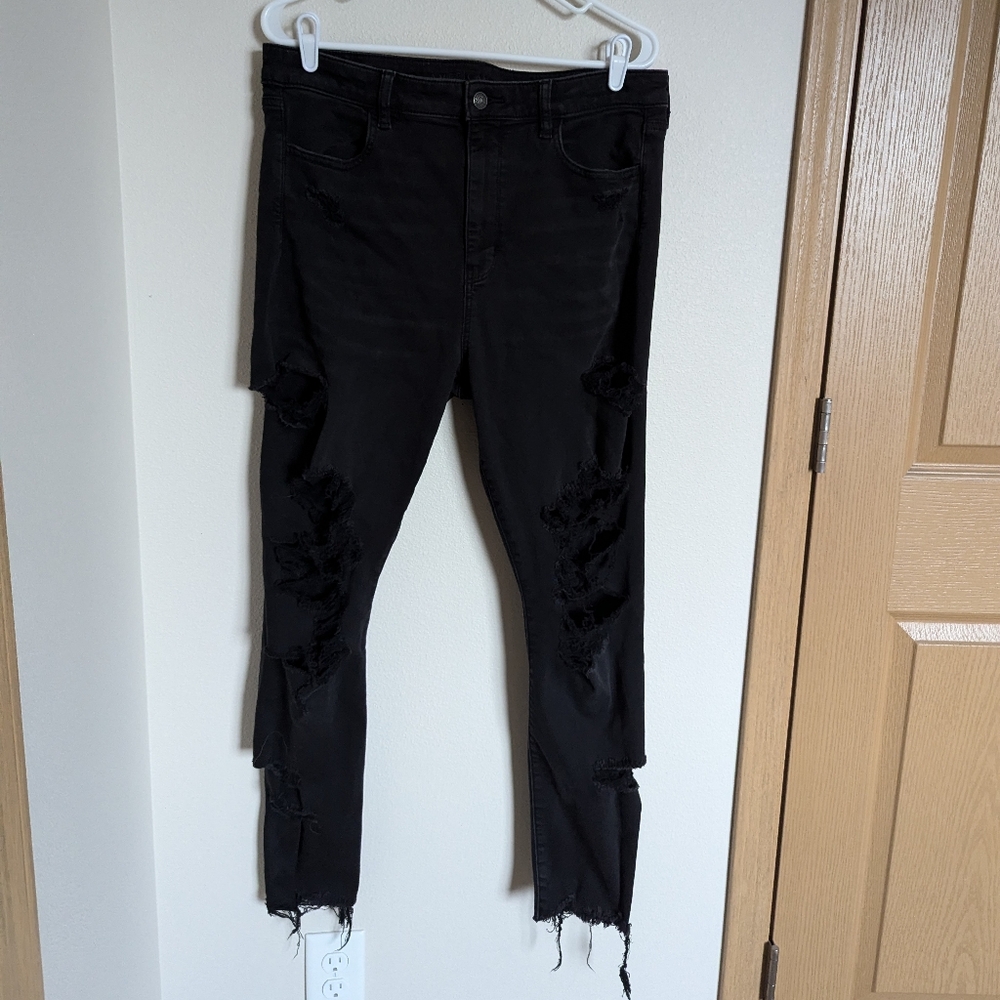 AE Super High Rise Distressed Jegging
